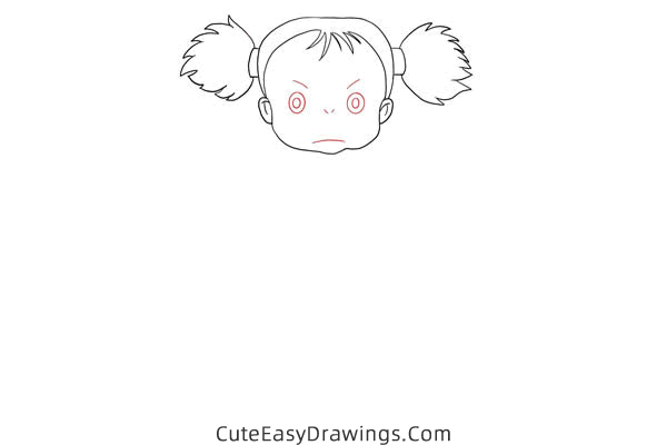 how to draw mei from my neighbor totoro - www.cuteeasydrawings.com