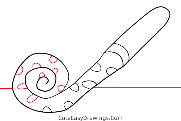 how to draw a blowing dragon whistle - www.cuteeasydrawings.com