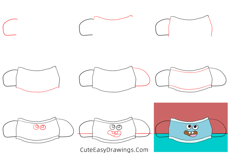 how to draw a face mask - www.cuteeasydrawings.com