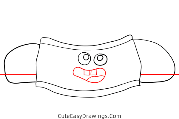 how to draw a face mask - www.cuteeasydrawings.com