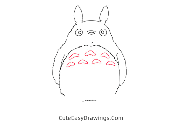 how to draw totoro - www.cuteeasydrawings.com