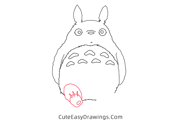 how to draw totoro - www.cuteeasydrawings.com