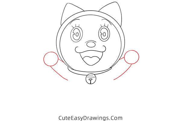 how to draw dorami from doraemon - www.cuteeasydrawings.com