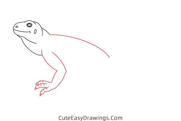 how to draw a lizard - www.cuteeasydrawings.com