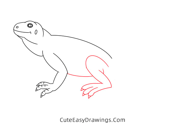 how to draw a lizard - www.cuteeasydrawings.com