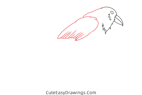 how to draw a crow - www.cuteeasydrawings.com