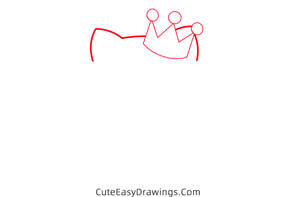 how to draw hello kitty with a crown - www.cuteeasydrawings.com