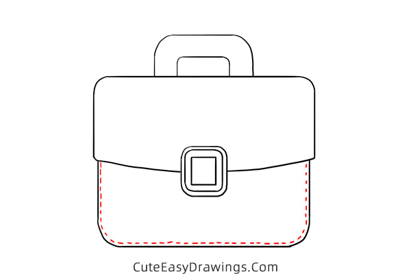 how to draw a briefcase - www.cuteeasydrawings.com