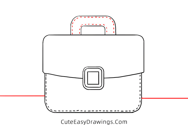 how to draw a briefcase - www.cuteeasydrawings.com