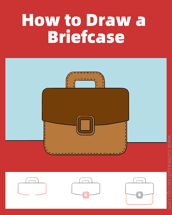 how to draw a briefcase - www.cuteeasydrawings.com