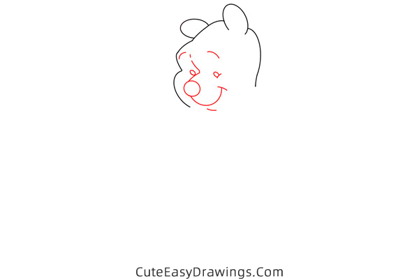 how to draw pooh bear - www.cuteeasydrawings.com