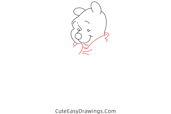 how to draw pooh bear - www.cuteeasydrawings.com