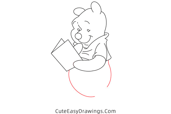 how to draw pooh bear - www.cuteeasydrawings.com