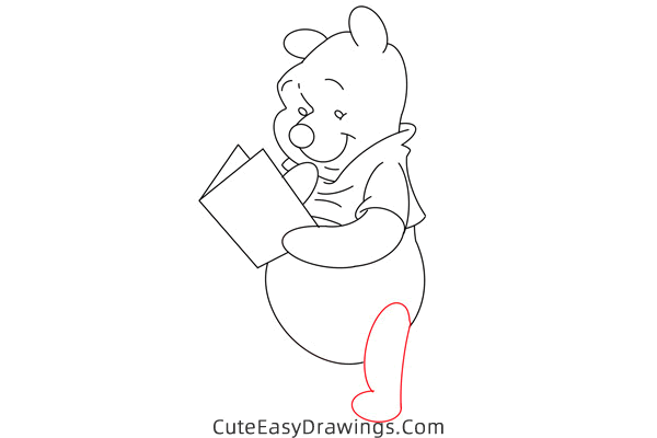 how to draw pooh bear - www.cuteeasydrawings.com