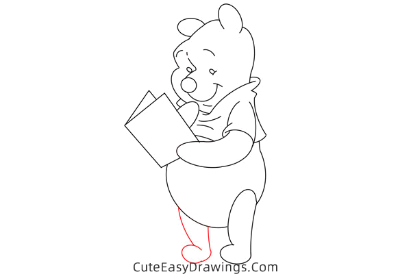 how to draw pooh bear - www.cuteeasydrawings.com