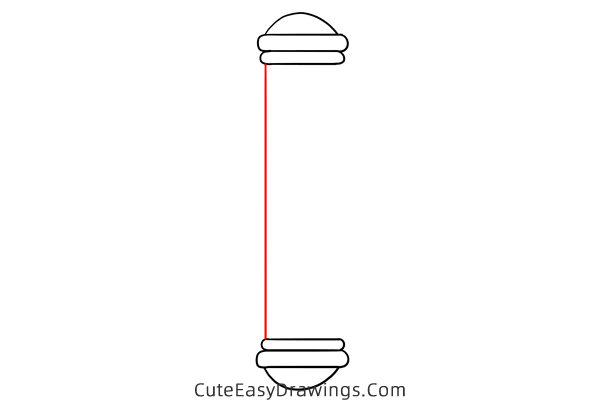 how to draw a barber pole - www.cuteeasydrawings.com