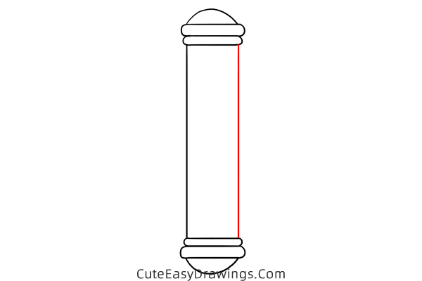 how to draw a barber pole - www.cuteeasydrawings.com