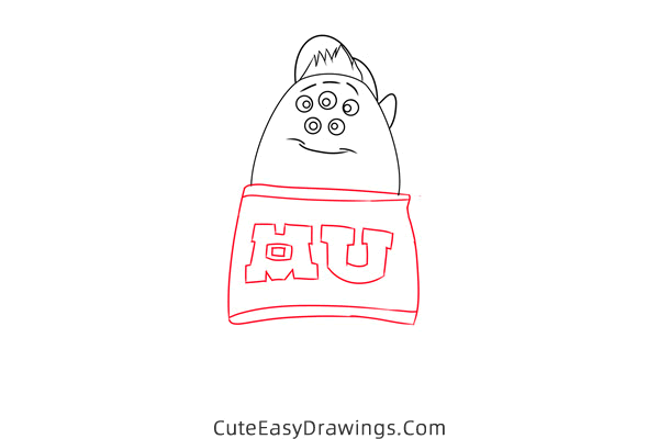 how to draw scott squibbles from monsters inc - www.cuteeasydrawings.com