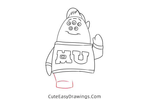 how to draw scott squibbles from monsters inc - www.cuteeasydrawings.com