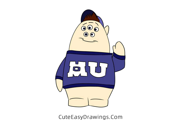 how to draw scott squibbles from monsters inc - www.cuteeasydrawings.com