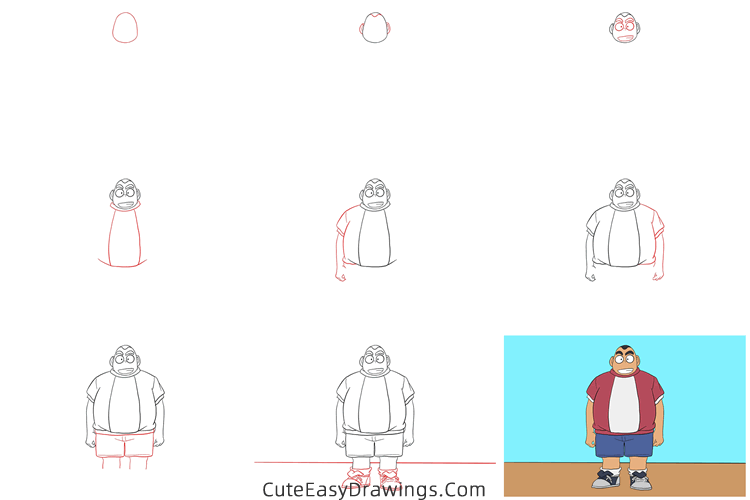 how to draw genta kojima from detective conan - www.cuteeasydrawings.com