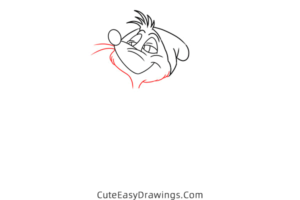 how to draw mary mouse from cinderella - www.cuteeasydrawings.com