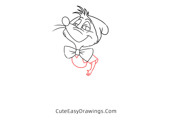 how to draw mary mouse from cinderella - www.cuteeasydrawings.com