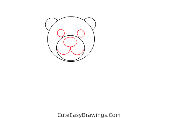 how to draw a polar bear - www.cuteeasydrawings.com