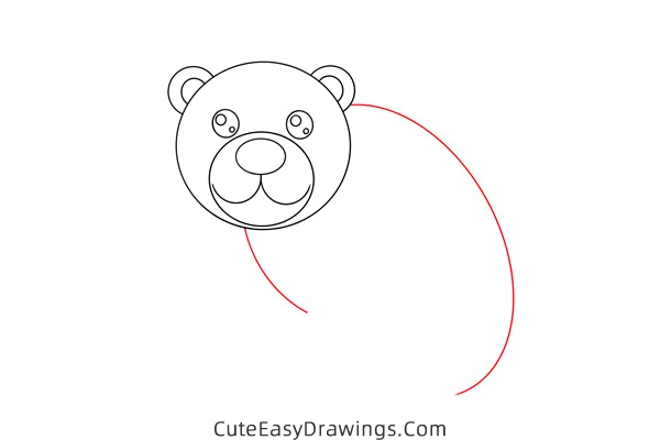 how to draw a polar bear - www.cuteeasydrawings.com