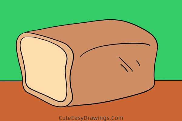 how to draw a bread - www.cuteeasydrawings.com