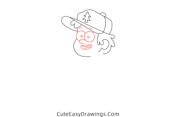 how to draw dipper pines - www.cuteeasydrawings.com