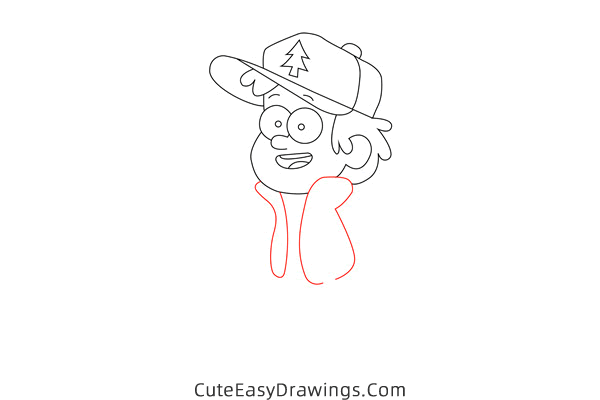 how to draw dipper pines - www.cuteeasydrawings.com