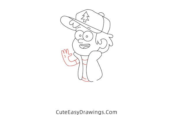 how to draw dipper pines - www.cuteeasydrawings.com