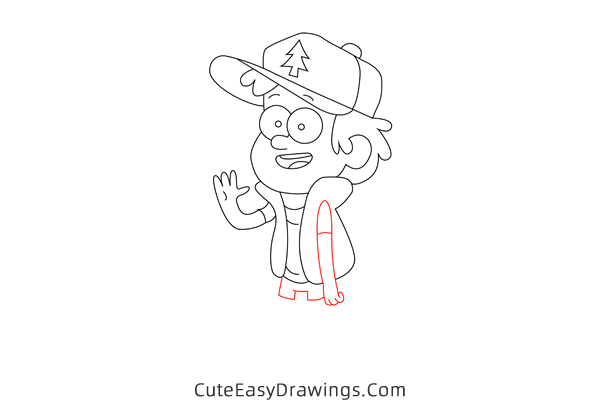 how to draw dipper pines - www.cuteeasydrawings.com