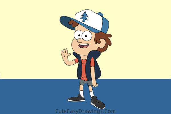 how to draw dipper pines - www.cuteeasydrawings.com