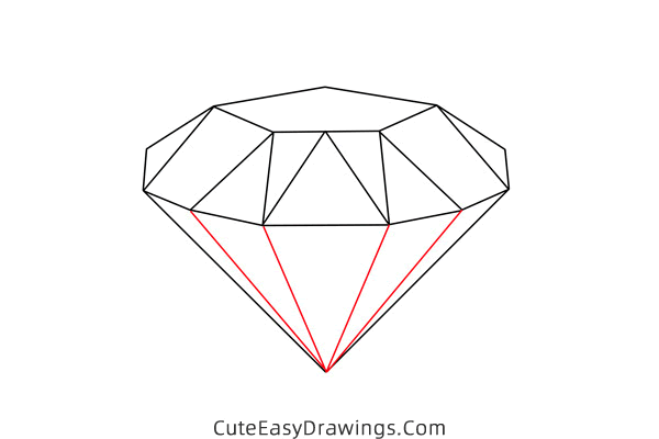 how to draw a diamond - www.cuteeasydrawings.com