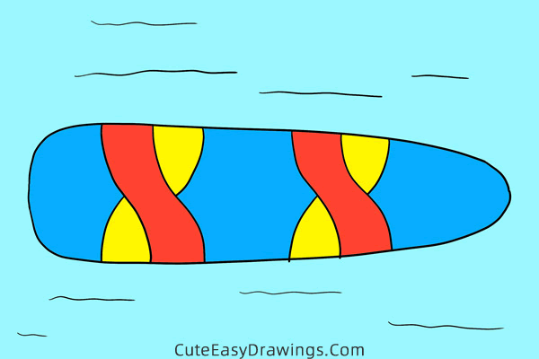 how to draw a surfboard easy - www.cuteeasydrawings.com