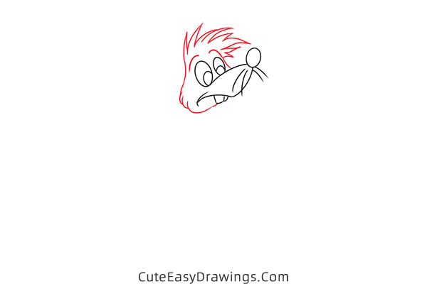 how to draw jaq mouse from cinderella - www.cuteeasydrawings.com