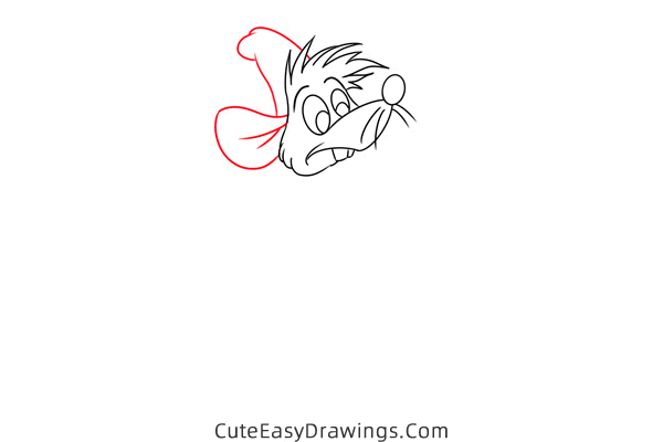 how to draw jaq mouse from cinderella - www.cuteeasydrawings.com