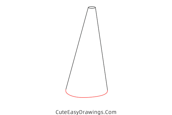 how to draw a traffic cone - www.cuteeasydrawings.com