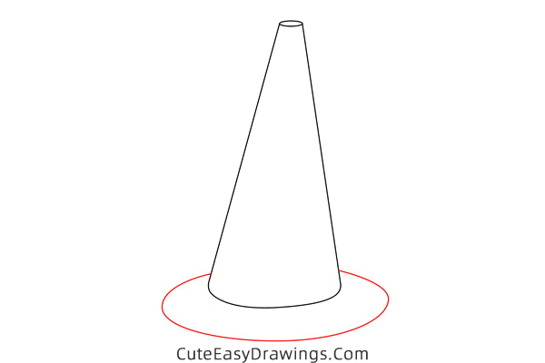 how to draw a traffic cone - www.cuteeasydrawings.com