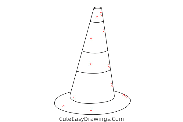 how to draw a traffic cone - www.cuteeasydrawings.com