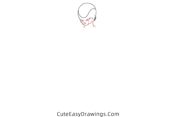 how to draw frieza from dragon ball - www.cuteeasydrawings.com