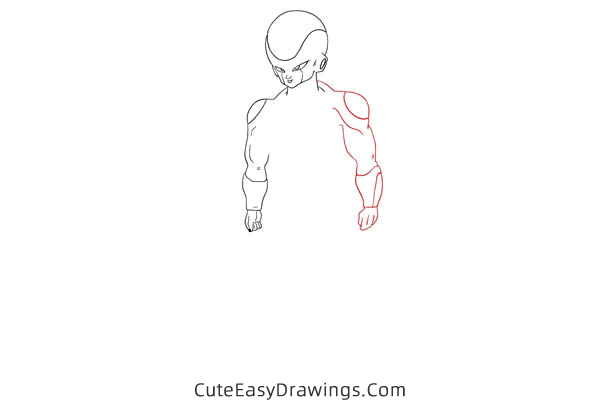 how to draw frieza from dragon ball - www.cuteeasydrawings.com