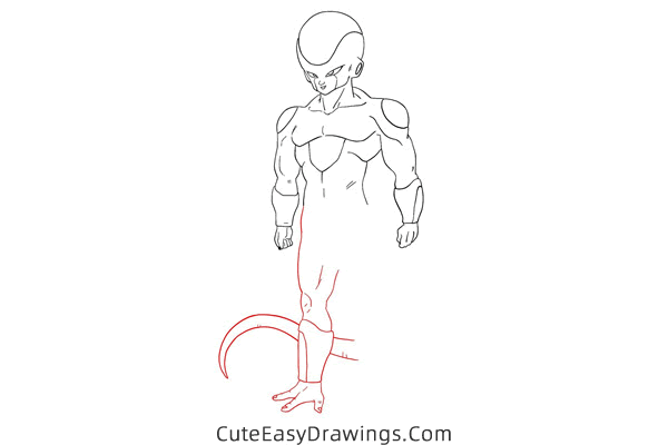 how to draw frieza from dragon ball - www.cuteeasydrawings.com