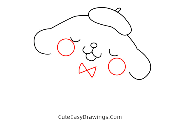 how to draw pompompurin from hello kitty - www.cuteeasydrawings.com