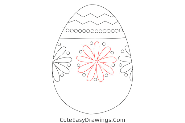 how to draw an easter egg - www.cuteeasydrawings.com