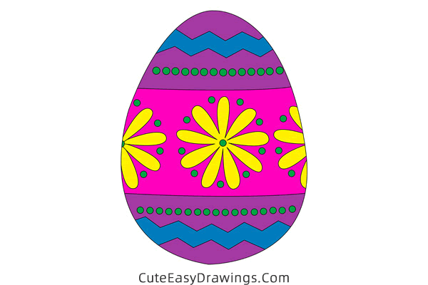 how to draw an easter egg - www.cuteeasydrawings.com