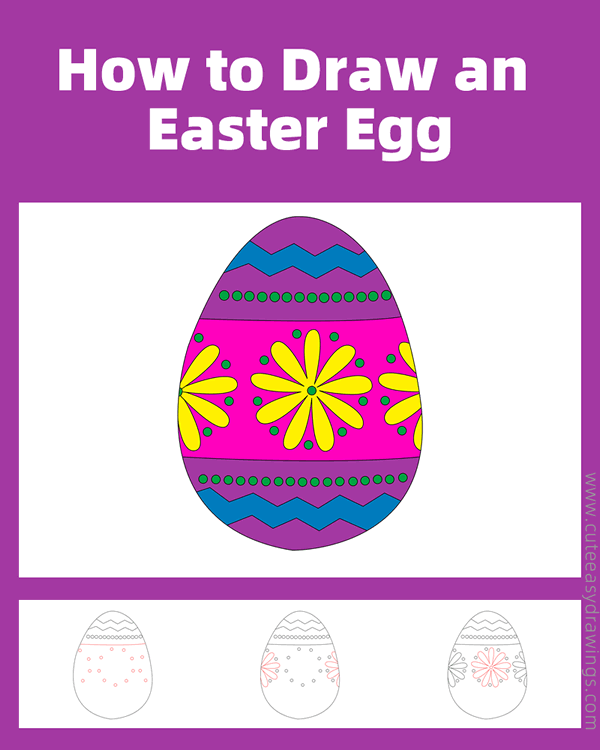 how to draw an easter egg - www.cuteeasydrawings.com