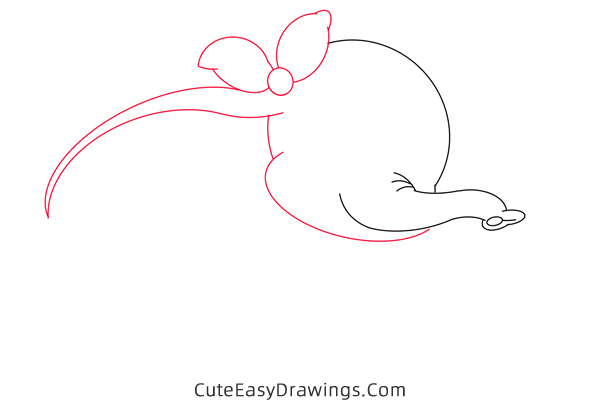 how to draw dumbo - www.cuteeasydrawings.com